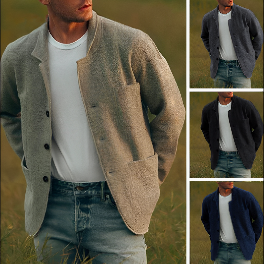 Cardigan pour homme avec patte de boutonnage