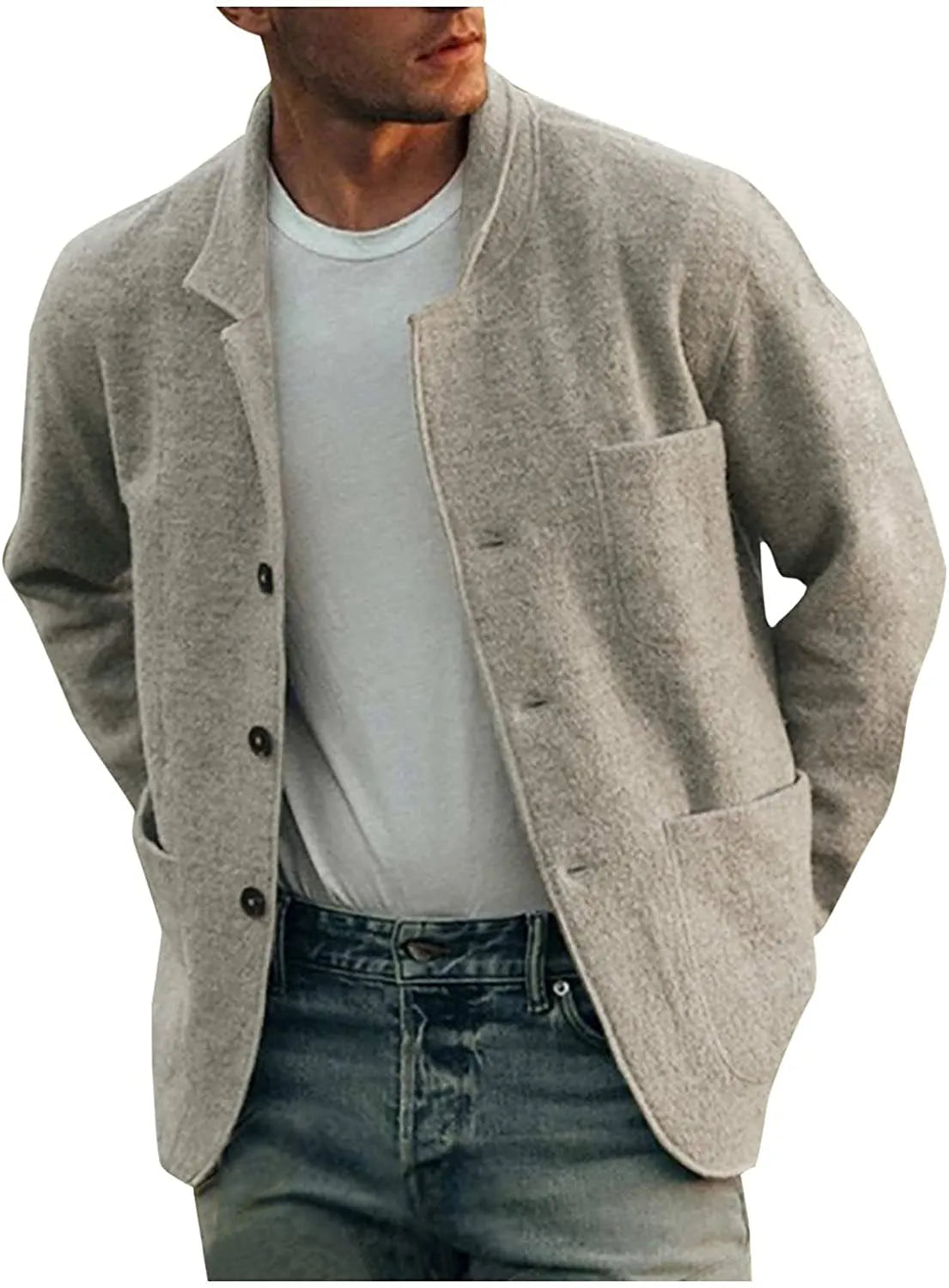 Cardigan pour homme avec patte de boutonnage