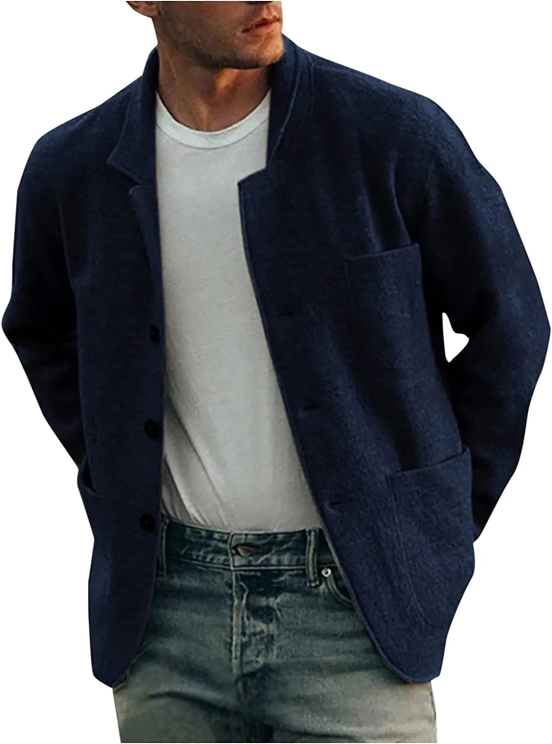Cardigan pour homme avec patte de boutonnage